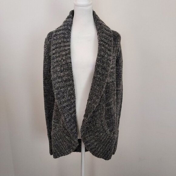 Express Heathered Gray Wool/Cashmere Blend Open Front Cardigan - Picture 1 of 8